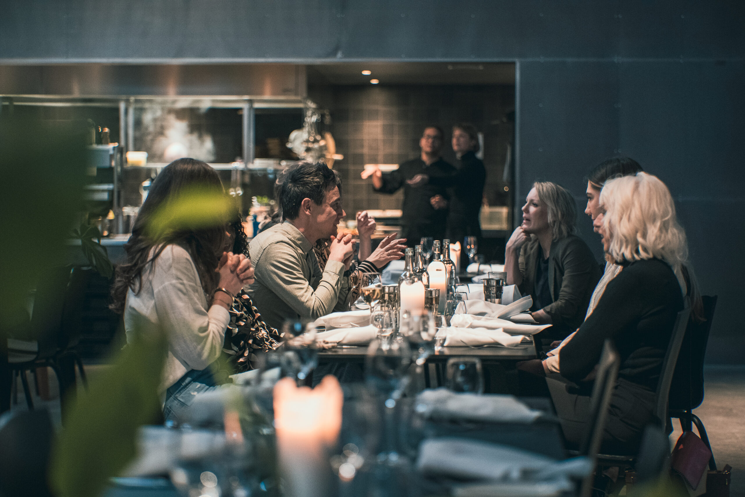 People at a dinner table